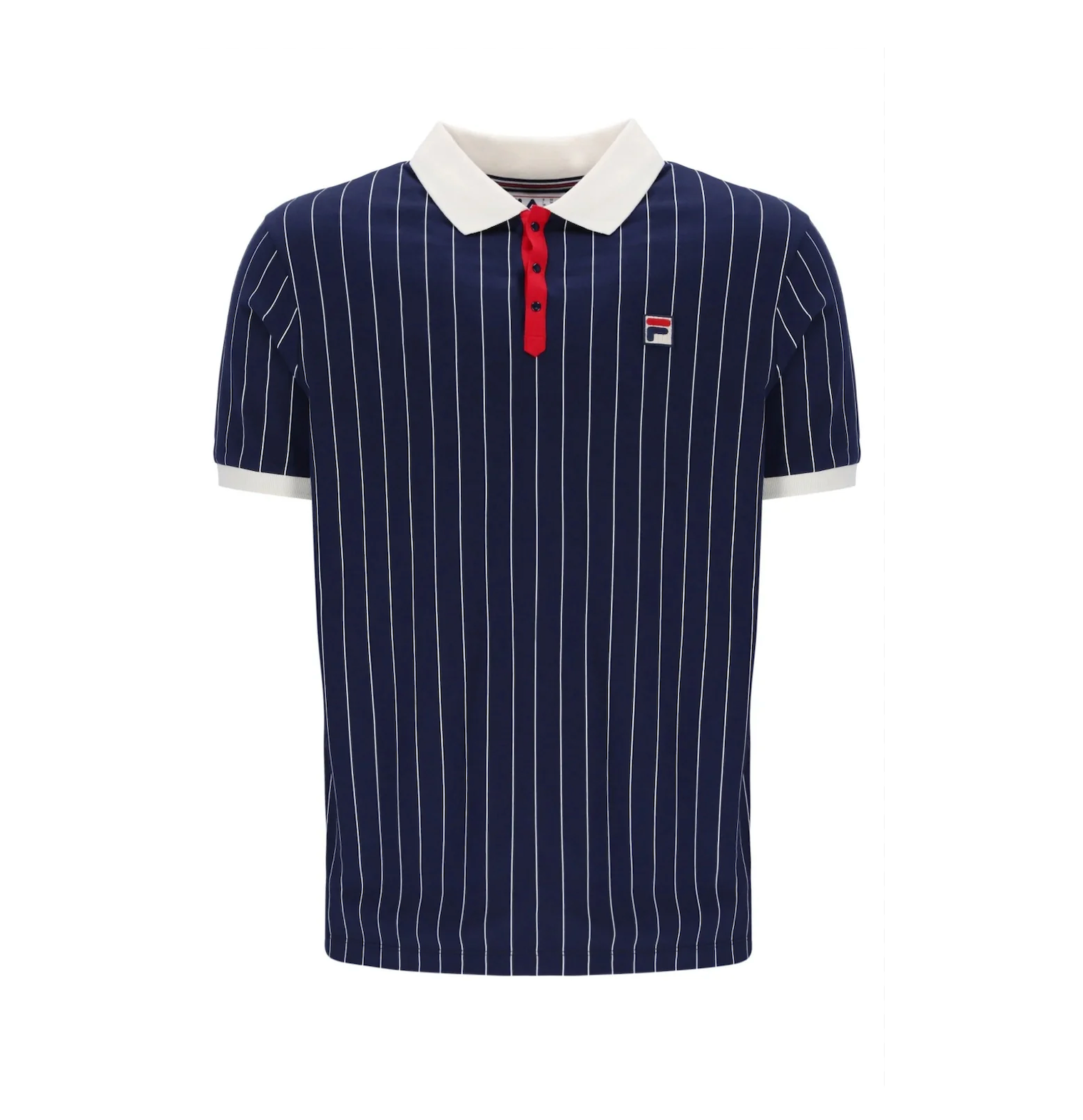 FILA STRIPED POLO GARDENIA NAVY RED MENTON OUTLET