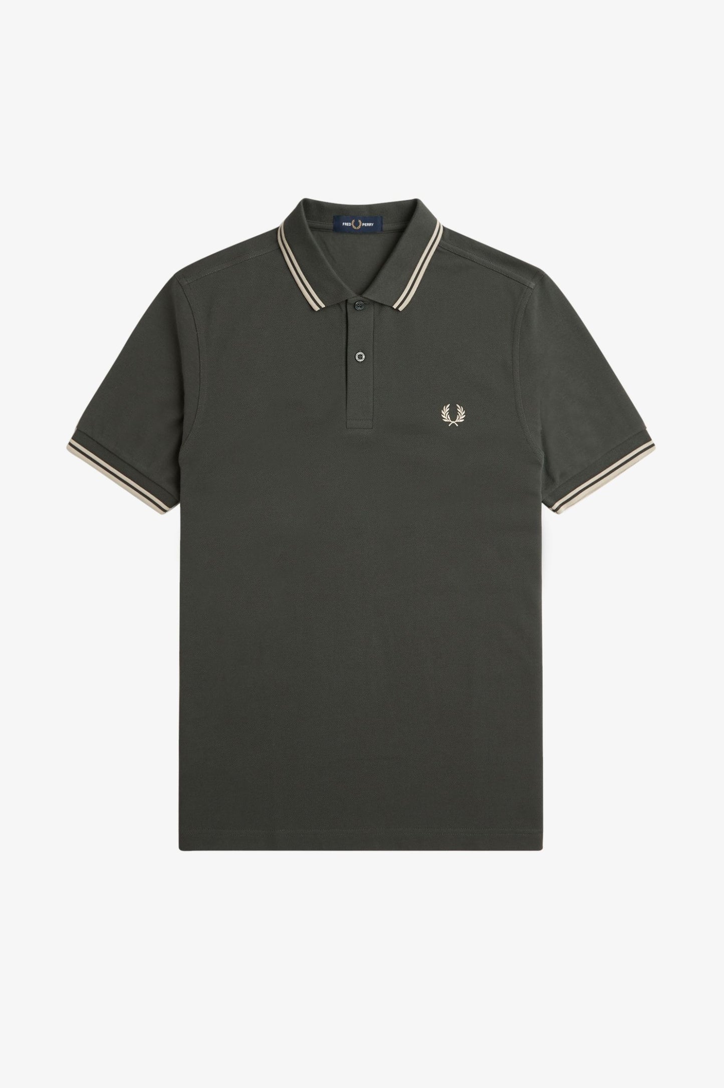 FRED PERRY TWIN TIPPED POLO - FIELD GREEN