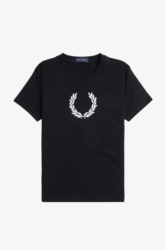 Fred Perry Laurel Wreath Graphic T-Shirt - Black