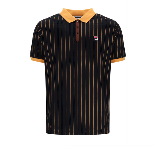 FILA STRIPED POLO - BLACK/YAM