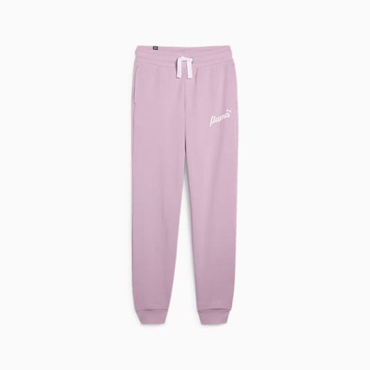 PUMA ESS+ SCRIPT PANTS G - GRAPE