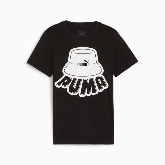 PUMA ESS+ MID 90S GRAPHIC TEE JR - BLACK